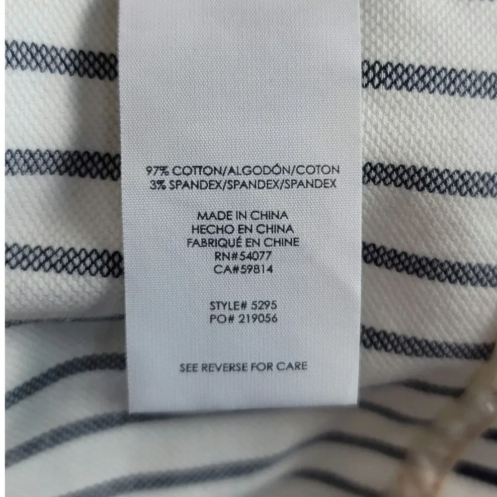 CAbi Ticking Stripe Bell-sleeve Blazer in Black/White, sz 4